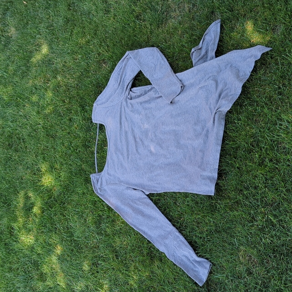 Gray Long Sleeve Women's Top